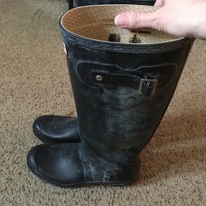 Black Hunter boots, original, size 10